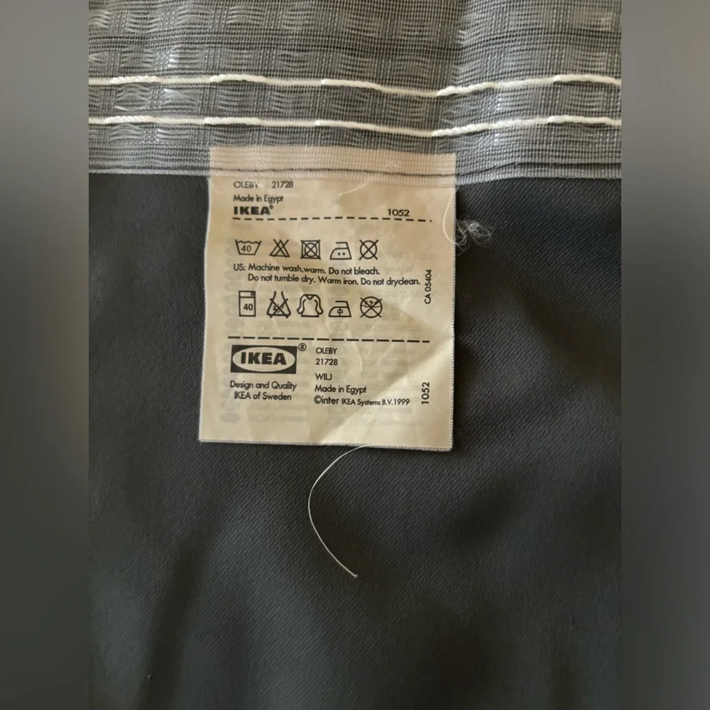 IKEA One Pair Of Gray Polyester Curtains